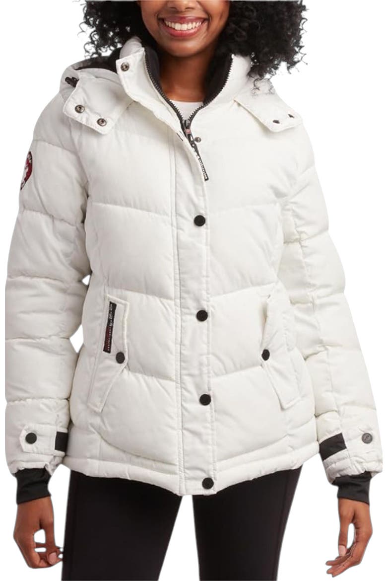 Women's Quilted Winter Jacket, Main, color, White
