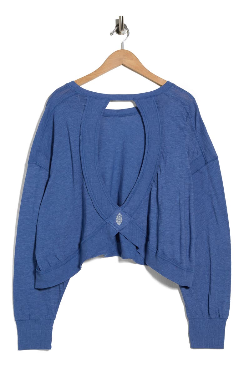 FP Movement My Time Layer Open Back Crop Top, Alternate, color, BLACK GRAPE
