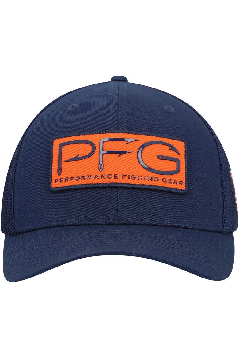 Men's Columbia Navy Auburn Tigers PFG Hooks Flex Hat, Alternate, color, Navy