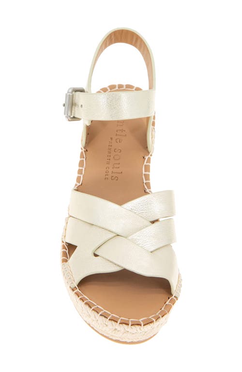 Shop Gentle Souls By Kenneth Cole Gentle Souls Caspian Wedge Sandal In Ice Leather