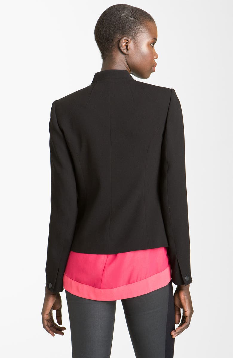rag & bone 'Pascal' Leather Panel Crepe Jacket, Alternate, color, 