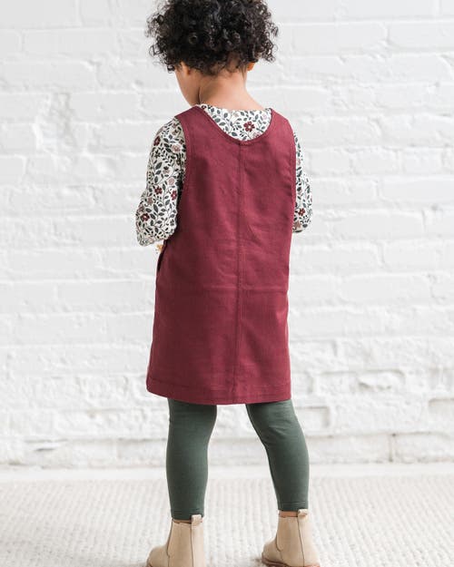 Kendi Alma Twill Jumper Dress In Red