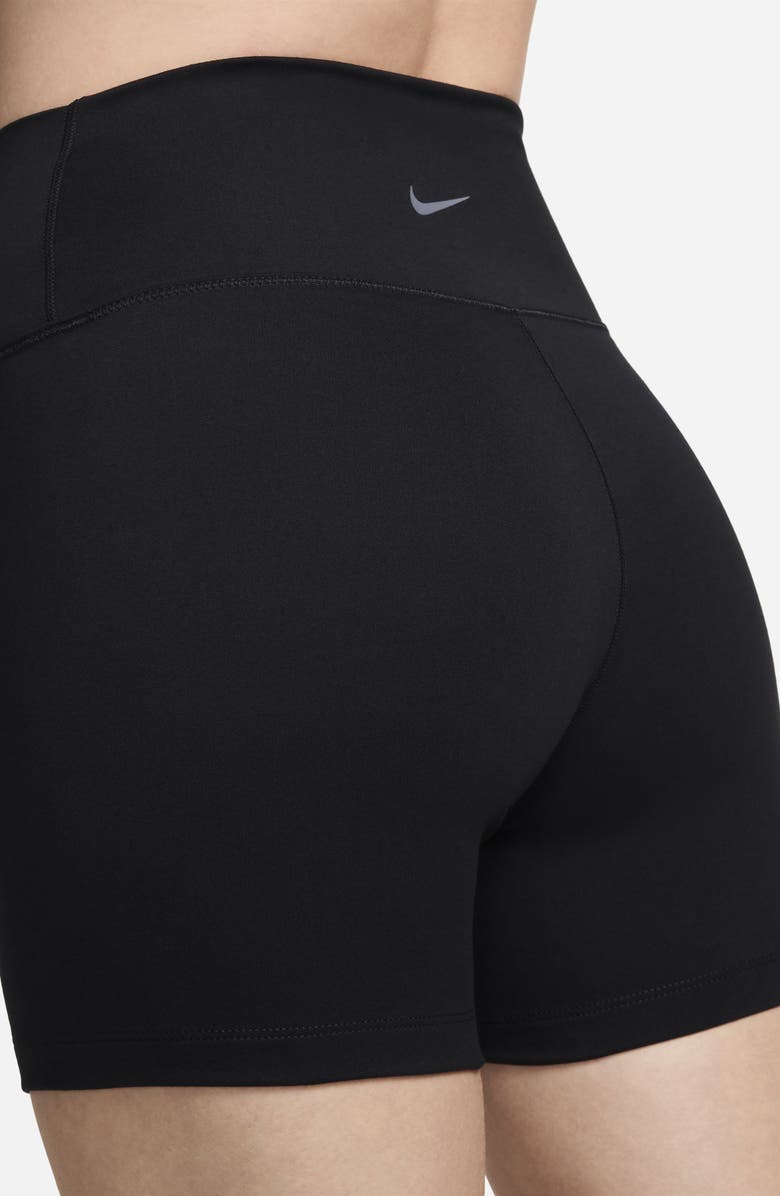 Nike One Elemental Dri-FIT High Waist Bike Shorts, Alternate, color, Black/ Black