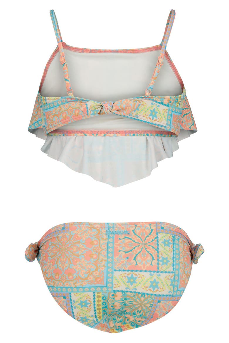 Kids' Girls Take It Back Ruffle Two-Piece Swimsuit, Alternate, color, DESERT FLOWER