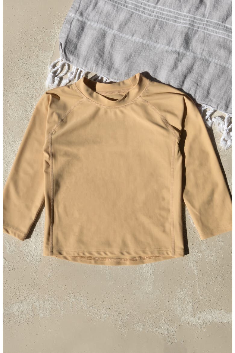 Long Sleeve Rash Guard, UPF 50+ Swim Shirt, Alternate, color, BEIGE