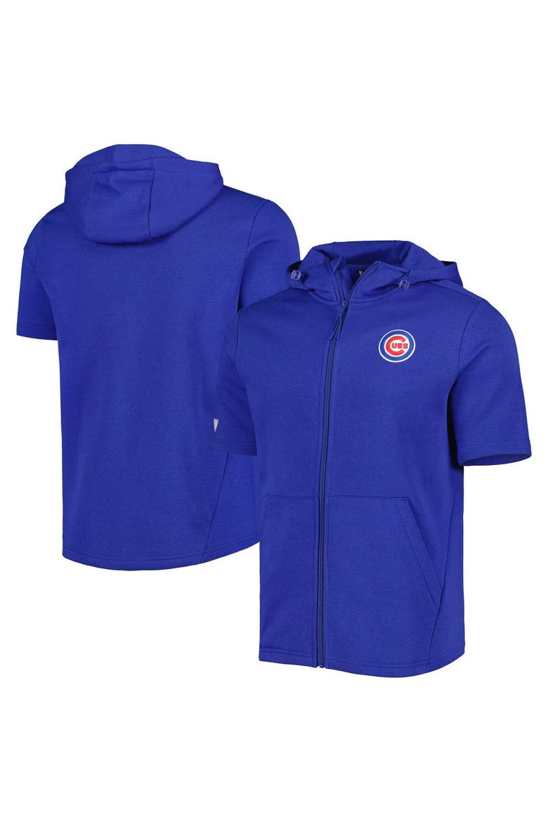 Men's Levelwear Royal Chicago Cubs Recruit Full-Zip Short Sleeve Hoodie, Main, color, Royal
