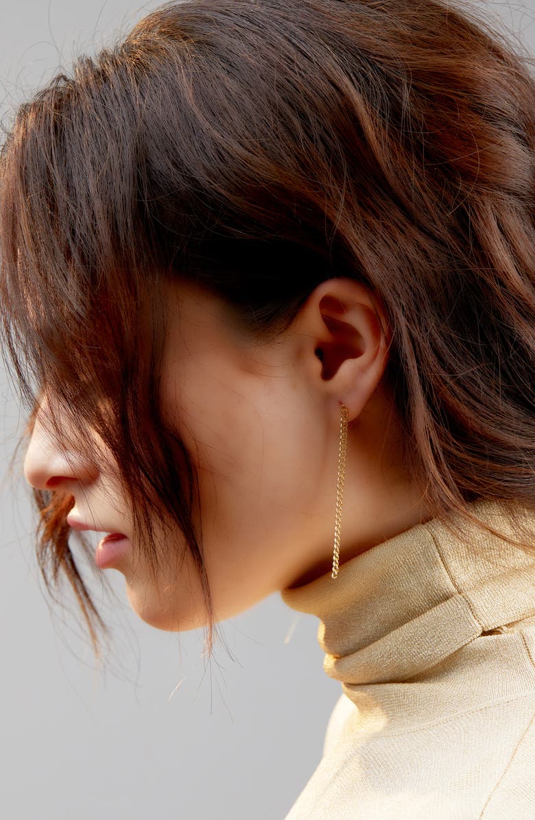 Bony Levy 14K Gold Curb Chain Linear Drop Earrings, Alternate, color,