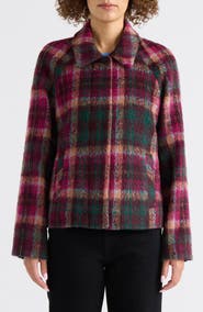 Scotch & Soda Skye Brushed Faux Wool Plaid Jacket