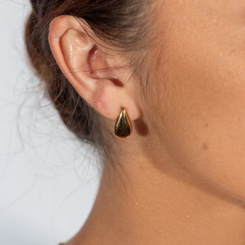 Lucy Quartermaine Large Tear Drop Studs In Gold