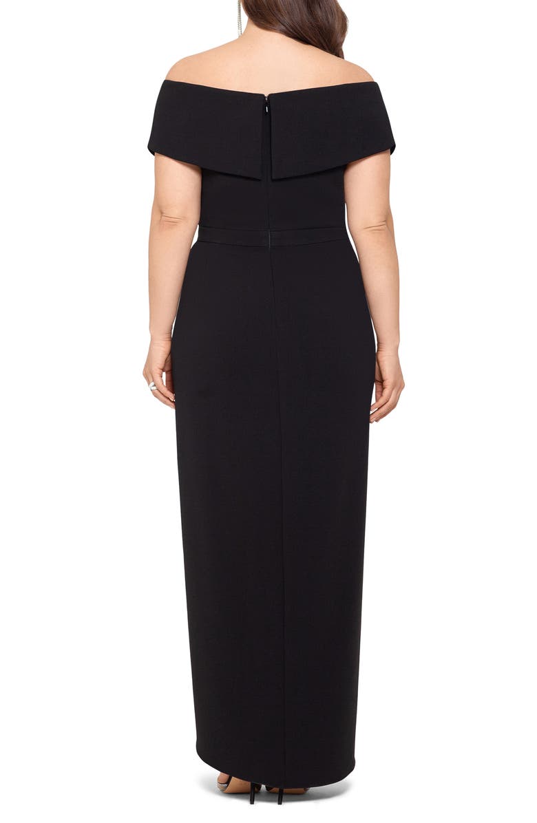 Xscape Evenings Xscape Off the Shoulder Surplice Gown, Alternate, color, 