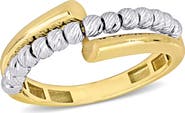 Julianna B. White Beaded Fusion Crossover Ring 14k