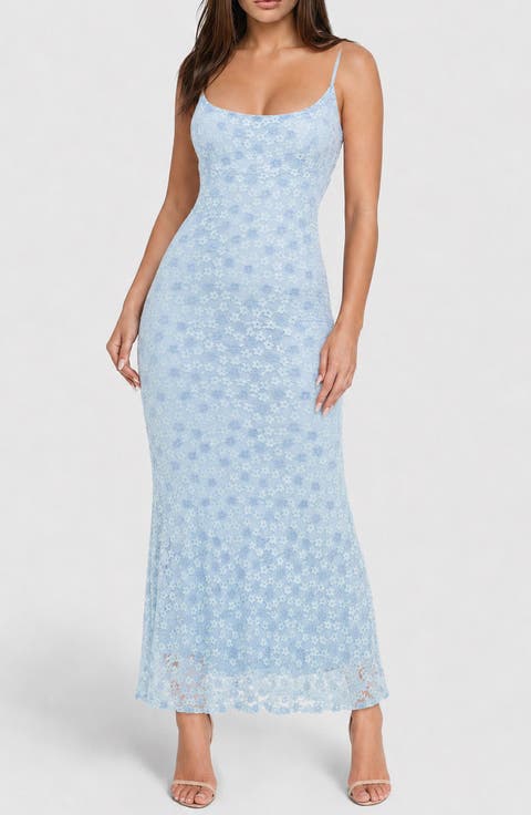 Daisy Lace Bodycon Maxi Dress