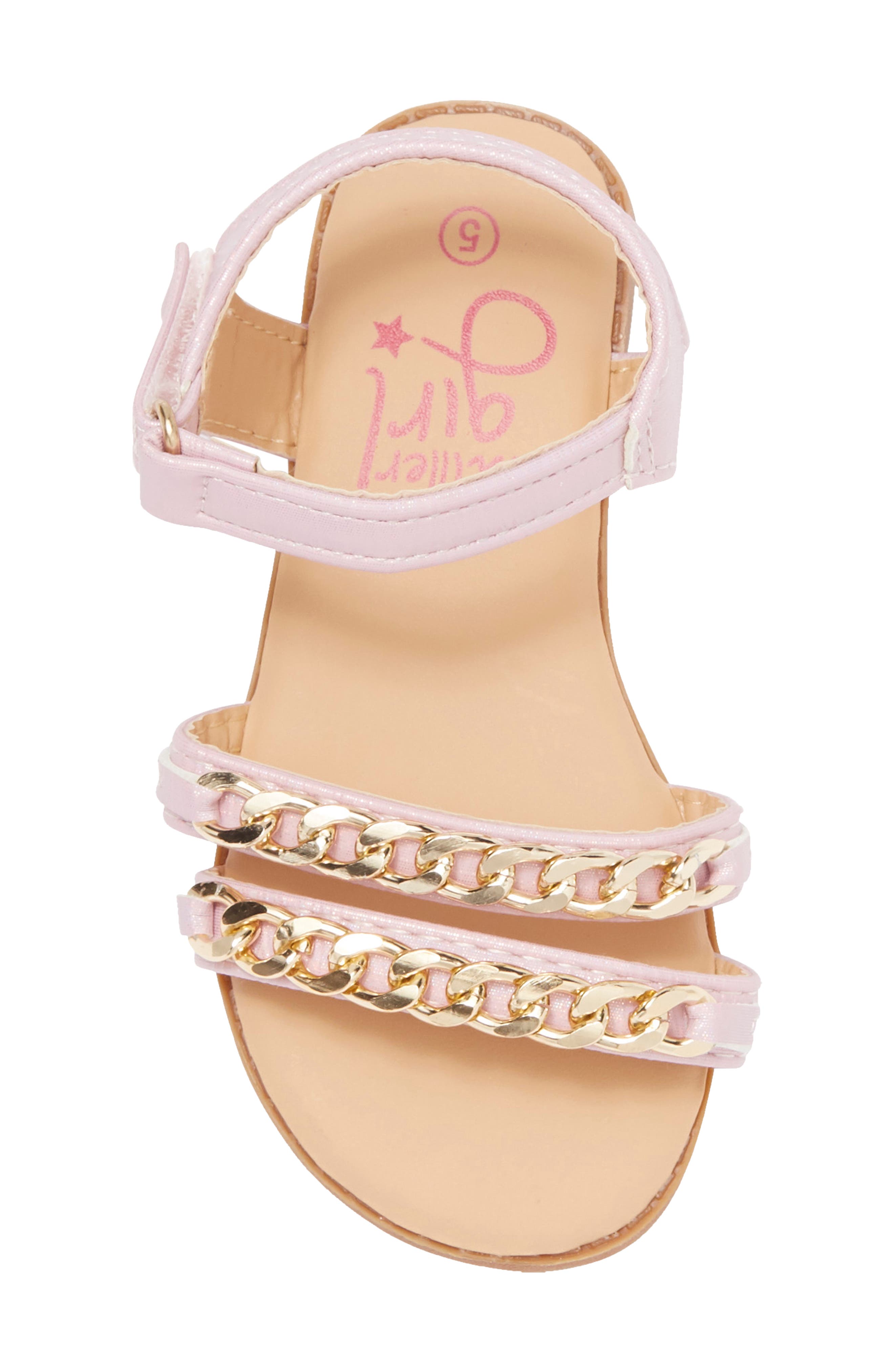 OLIVIA MILLER Kids' OMG Chain Sandal, Alternate, color, 