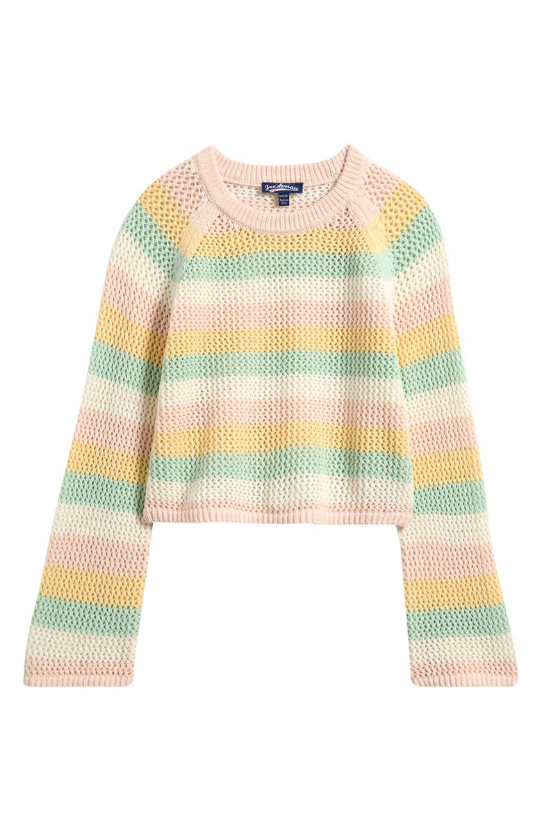 Freshman Kids' Open Knit Pullover Sweater, Main, color, Sunray Pastels
