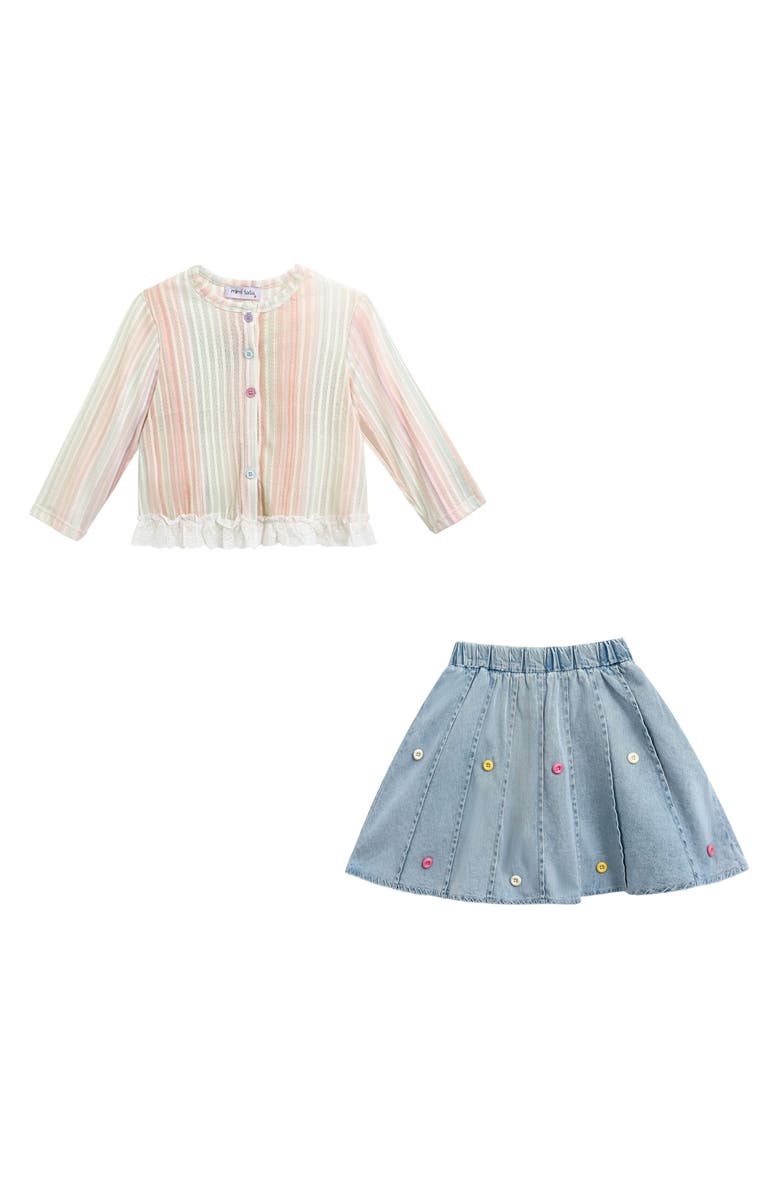 Mimi Tutu Multicolor Skort Cardigan Set, Main, color, Multicolor