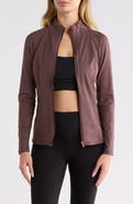 90 DEGREE BY REFLEX Brisa Interlock Flared Full Zip Sweatshirt