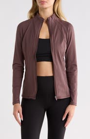 90 DEGREE BY REFLEX Brisa Interlock Flared Full Zip Sweatshirt