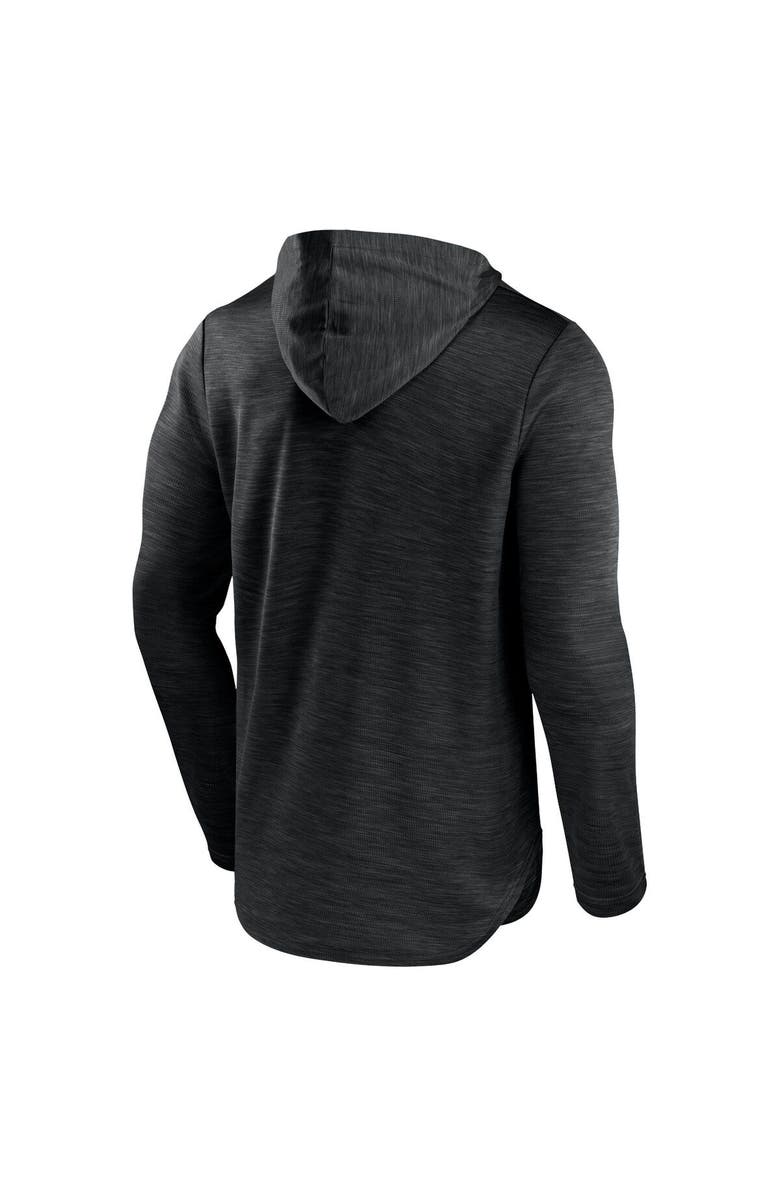 FANATICS Men's Fanatics Branded Heather Black Wisconsin Badgers Transitional Hoodie T-Shirt, Alternate, color, Heather Black