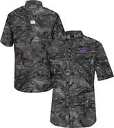 COLOSSEUM Men's Colosseum  Charcoal Kansas State Wildcats Realtree Aspect Charter Full-Button Fishing Shirt
