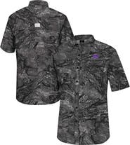 COLOSSEUM Men's Colosseum Charcoal Kansas State Wildcats Realtree Aspect Charter Full-Button Fishing Shirt