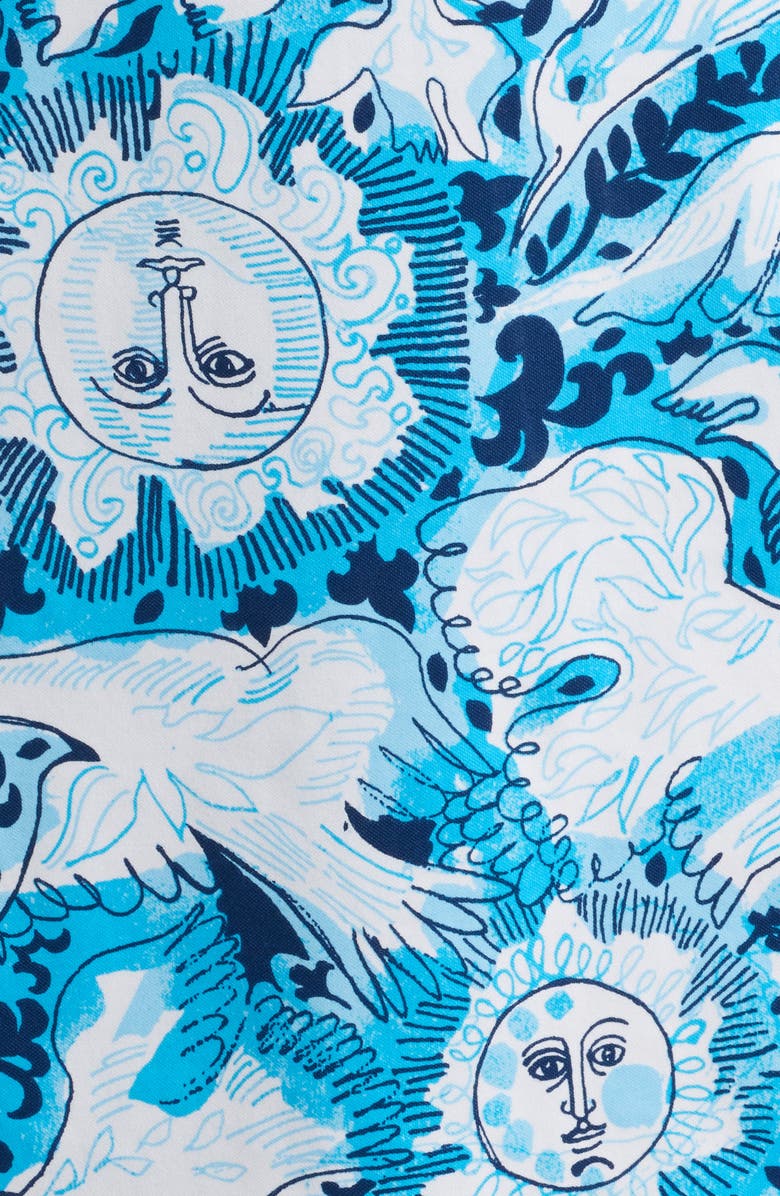 Lilly Pulitzer<sup>®</sup> Gabi Seagull Print Shirtdress, Alternate, color, Bellevue Blue Lilly Gulls