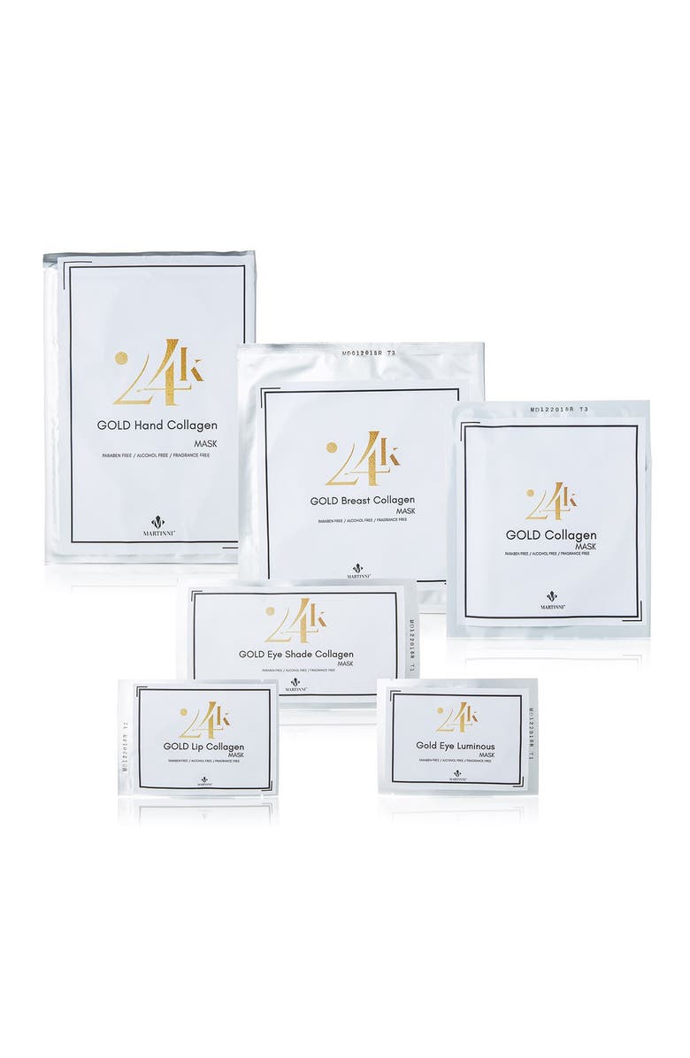 MARTINNI MASKS You're Golden 6-Piece Mask Set, Alternate, color,