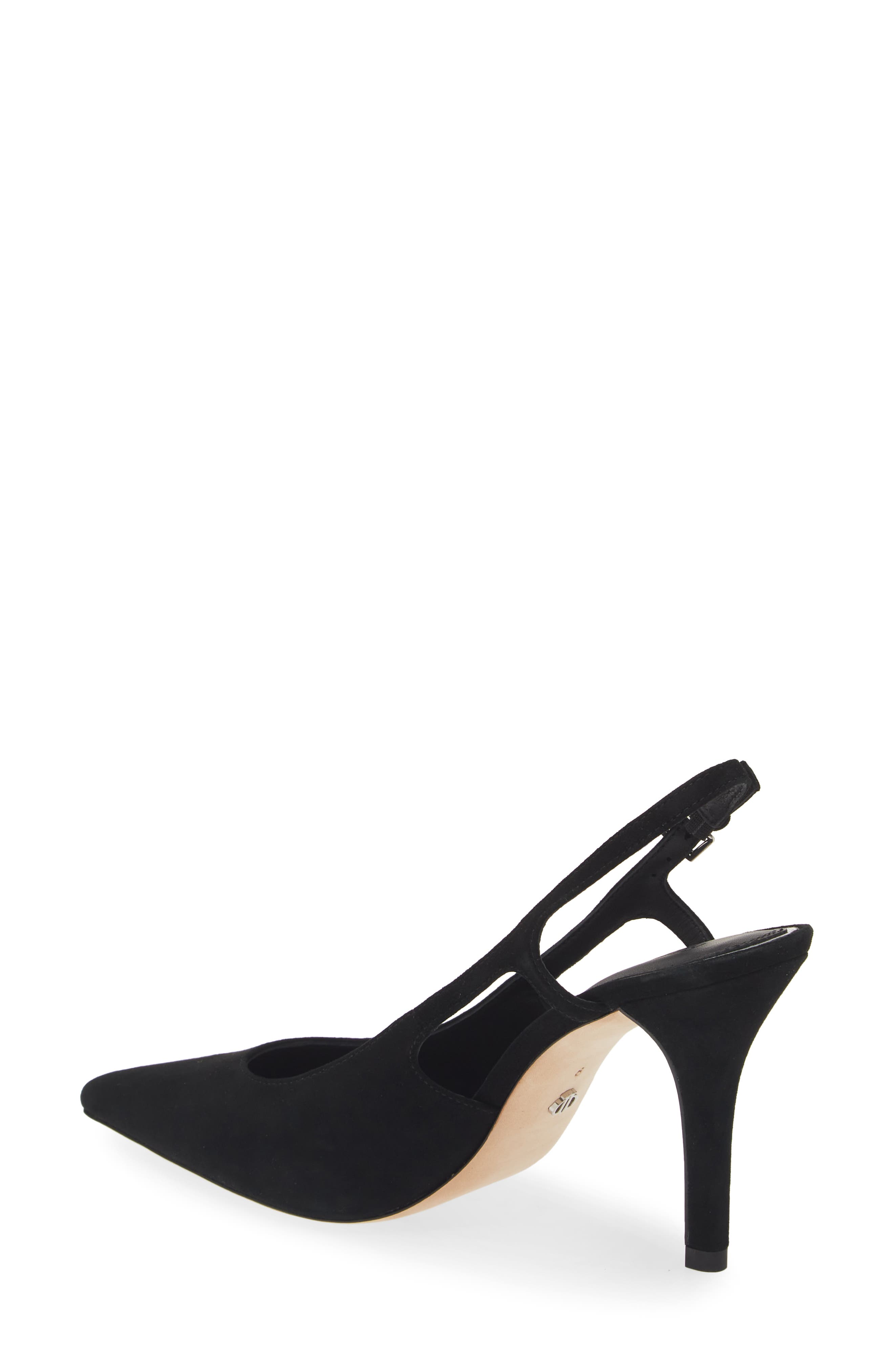 PAIGE Samara Slingback Pointed Toe Pump, Alternate, color, Black