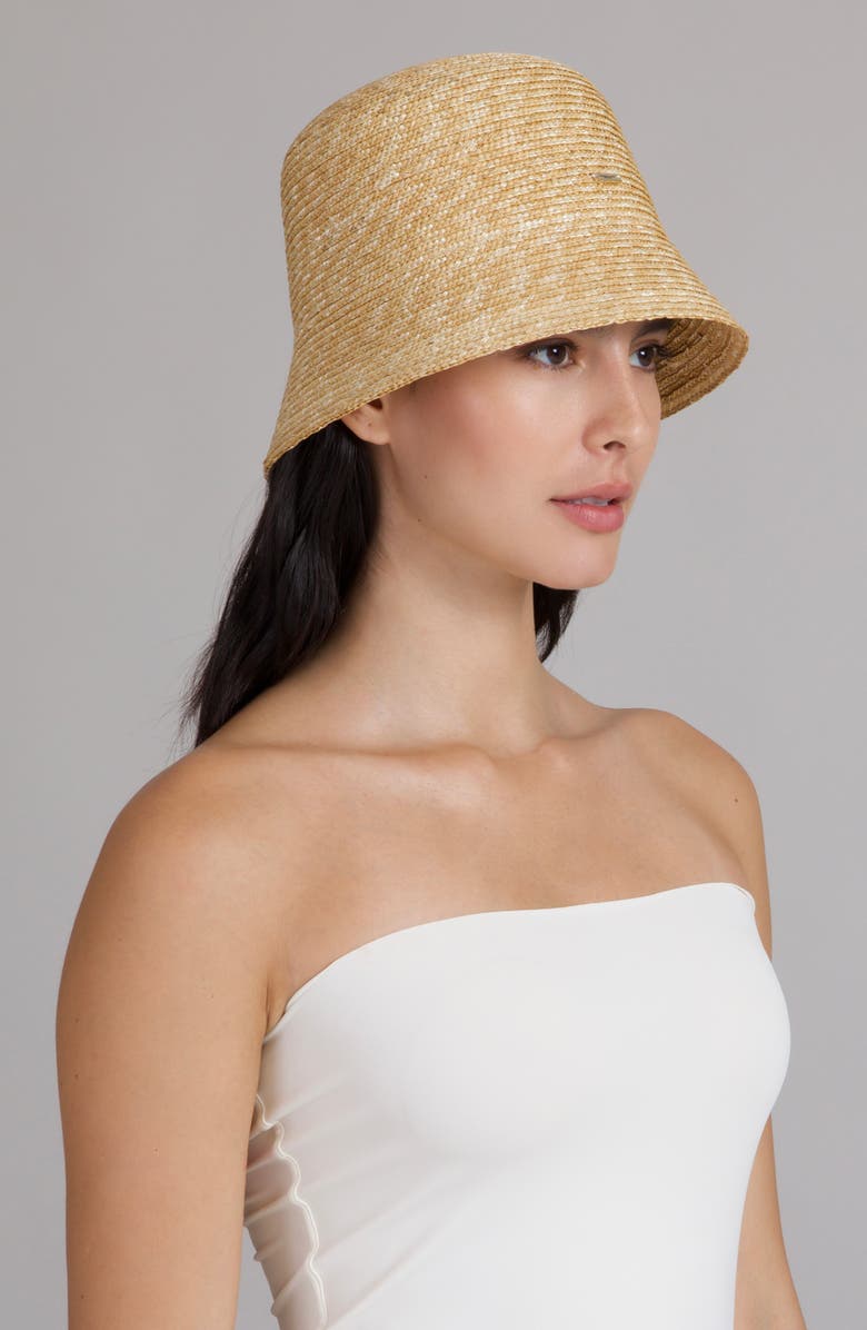 Eugenia Kim Anais Straw Bucket Hat, Alternate, color, Natural