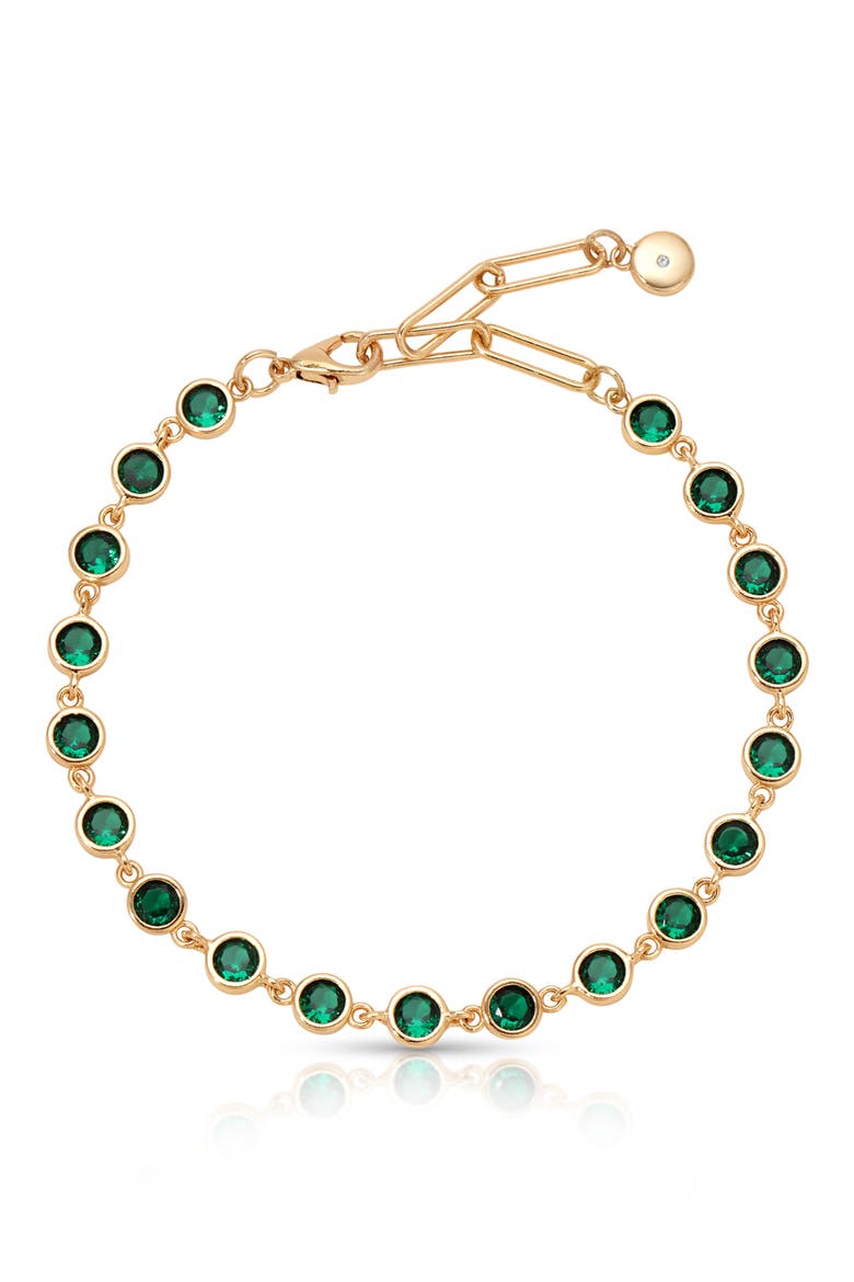 Set of 2 Emerald City Chain Bracelets, Alternate, color, GREEN