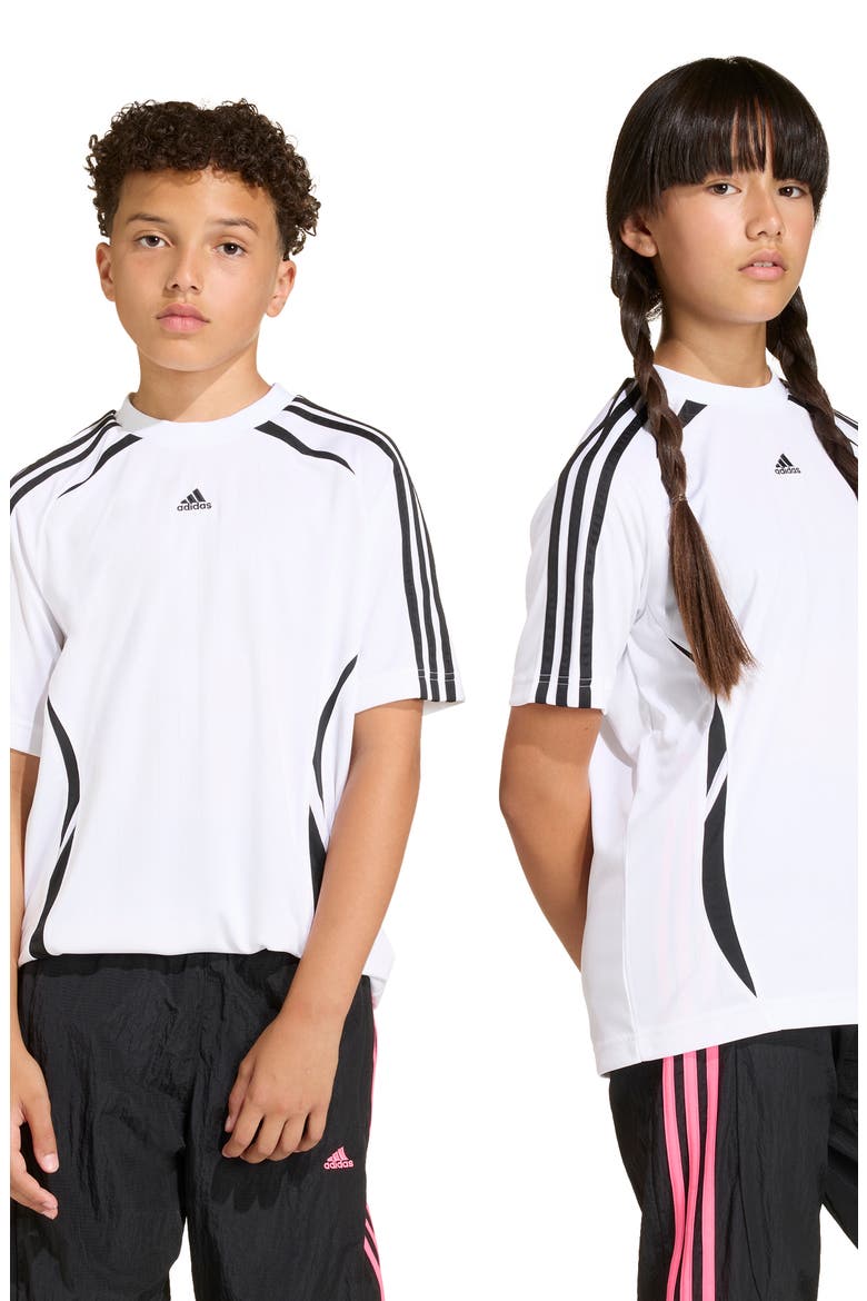 Kids' Teamgeist Short Sleeve Soccer T-Shirt, Alternate, color, WHITE/ BLACK