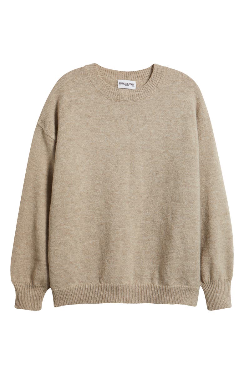 Princess Polly Ryanna Crewneck Sweater, Main, color, Beige