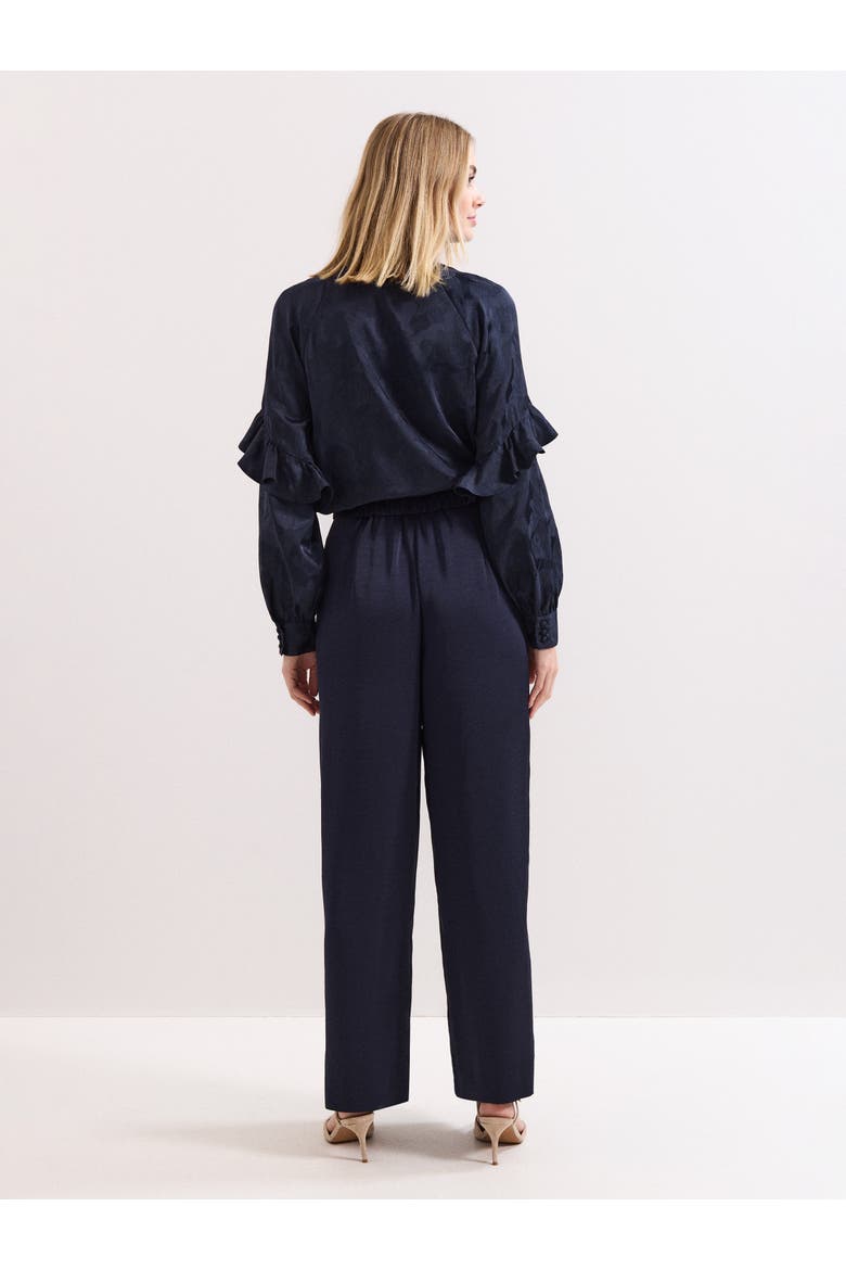 Beccy Satin Trouser, Alternate, color, Navy