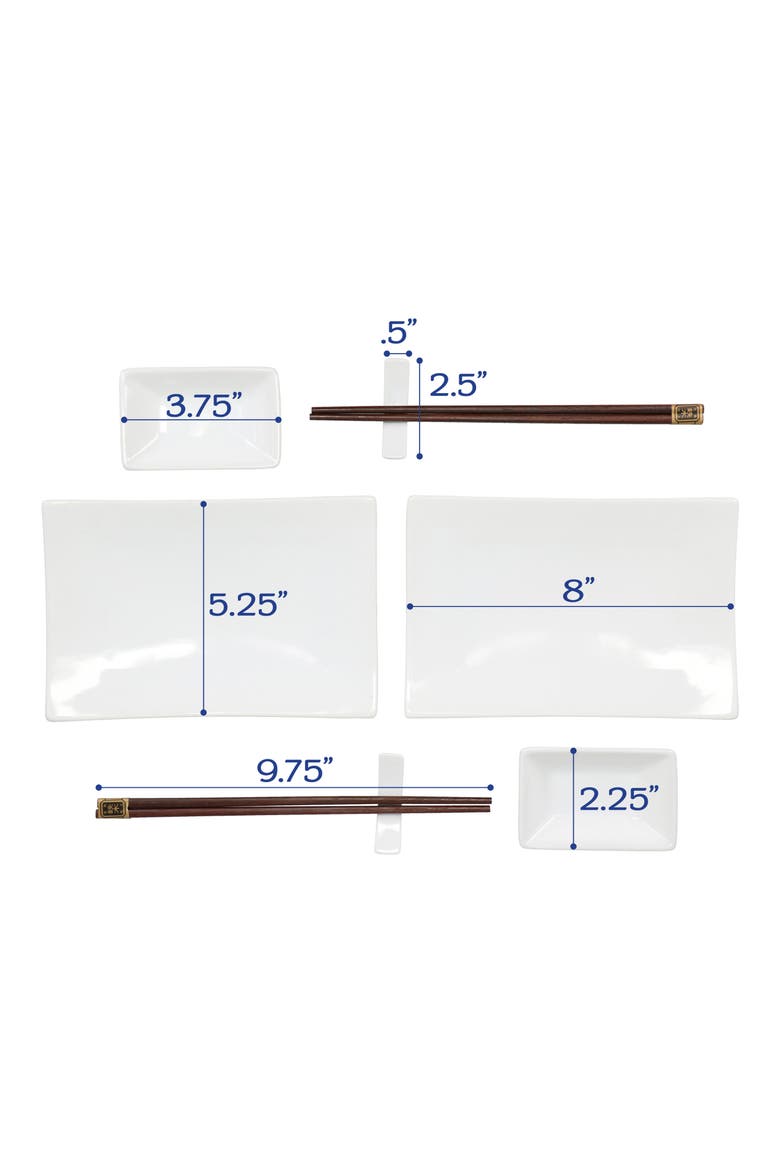 Sushi 2 Go 8-Piece Porcelain Sushi Set, Alternate, color, WHITE