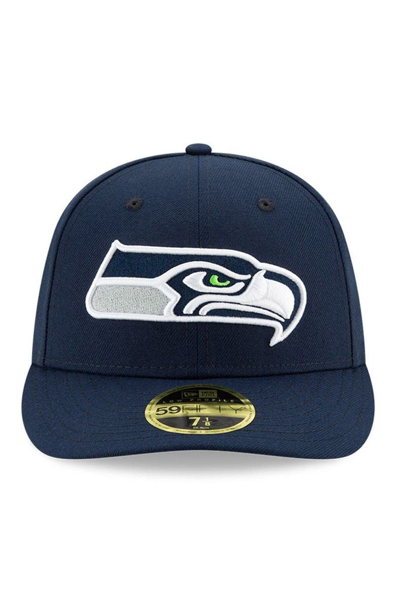 New Era Men's New Era Navy Seattle Seahawks Omaha Low Profile 59FIFTY Structured Hat, Alternate, color, 