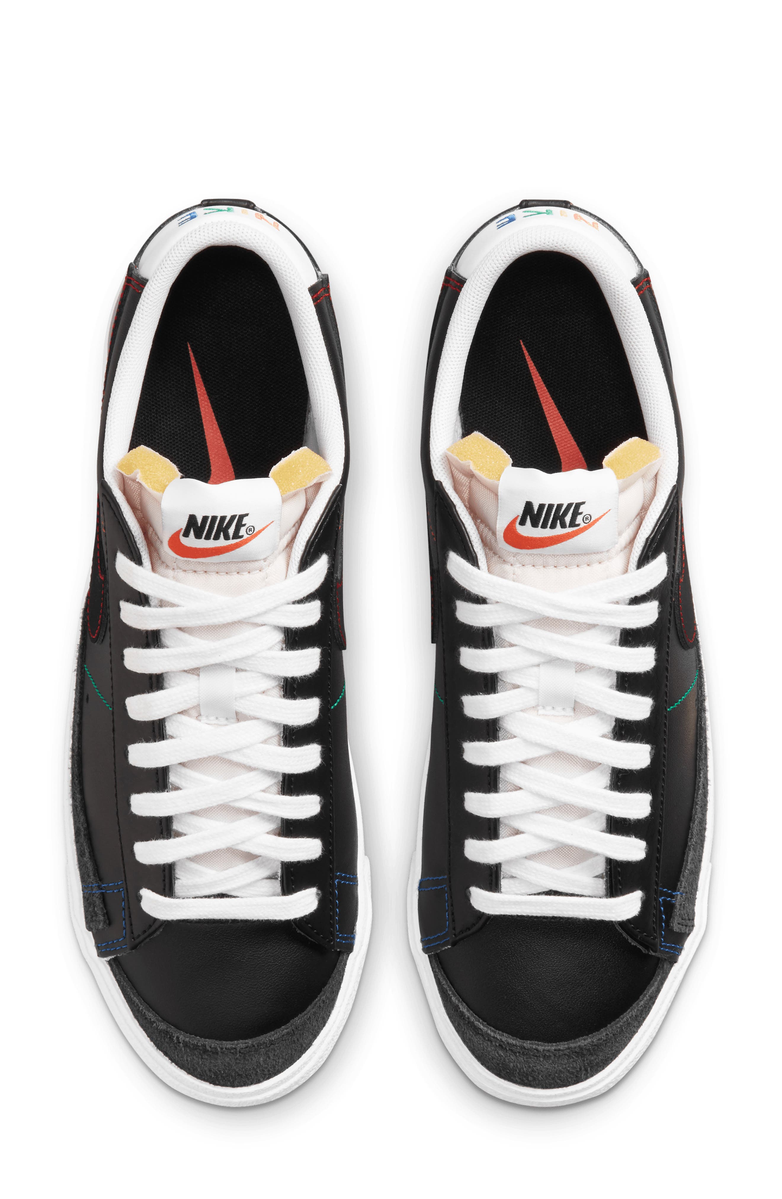 Blazer Low '77 Sneaker, Alternate, color, BLACK/ RED/ TURF ORANGE