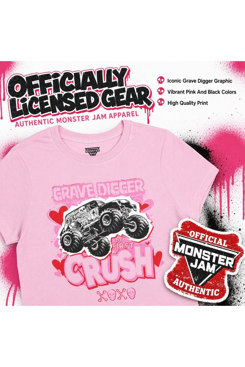 Holiday Short Sleeve Tee, Alternate, color, Grave Digger Pink