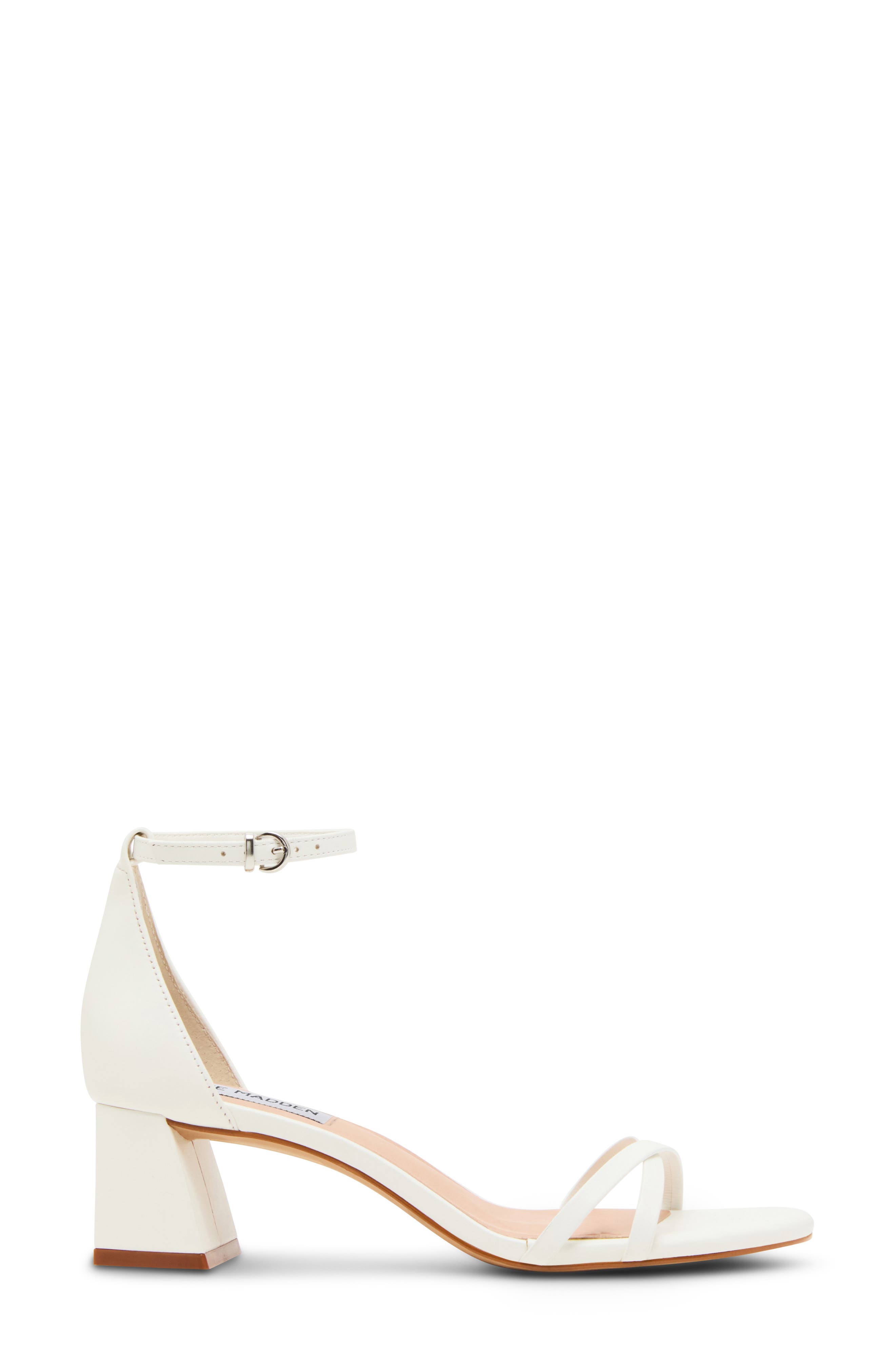 Rae Ankle Strap Sandal, Alternate, color, WHITE LEAT