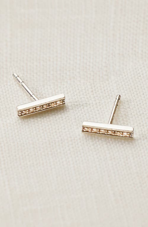 Monica Vinader Signature Skinny Diamond Bar Earrings In Silver