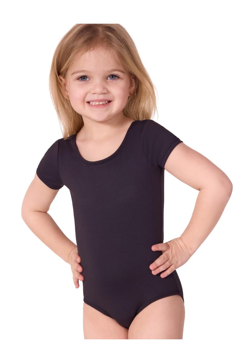 CAPEZIO Future Star Short Sleeve Leotard, Main, color, Black