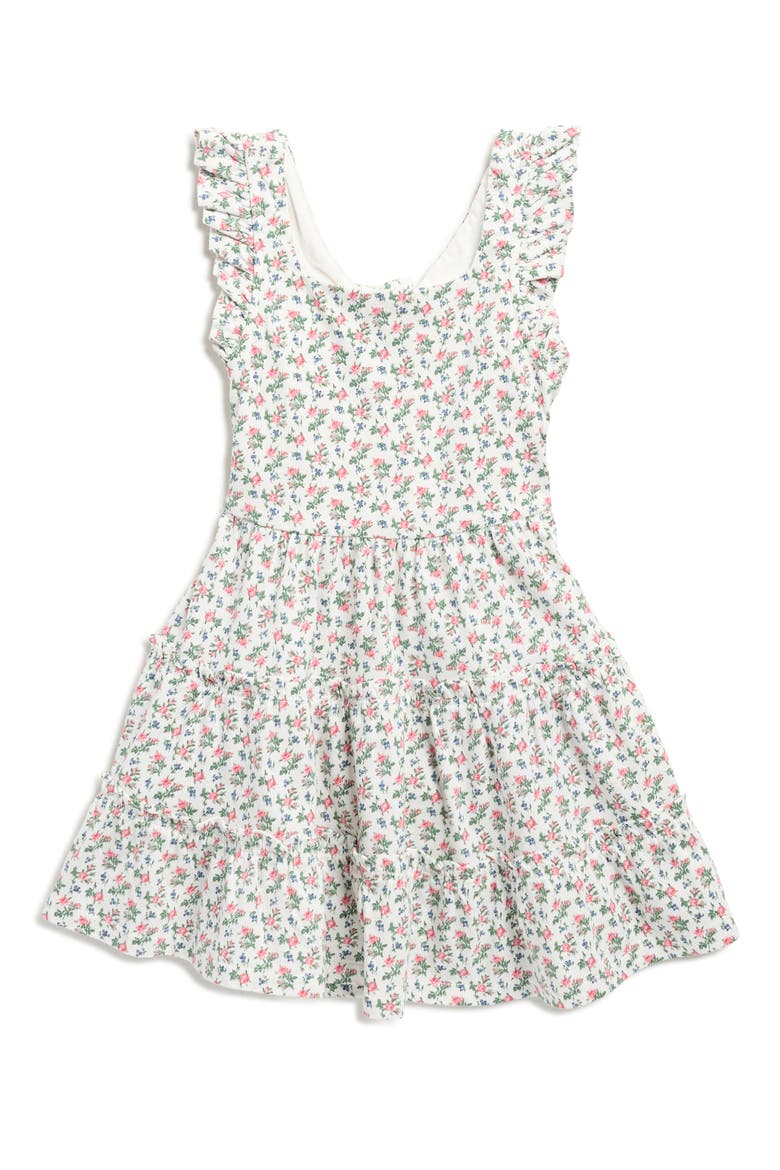 Kids' Ruffle Cotton Jersey Dress, Main, color, WHITE
