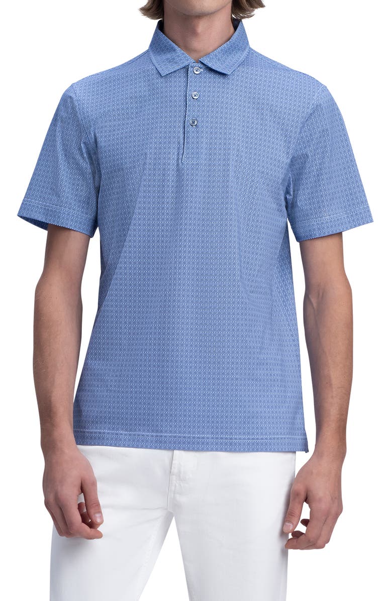 Bugatchi OoohCotton<sup>®</sup> Geo Print Polo, Main, color, 