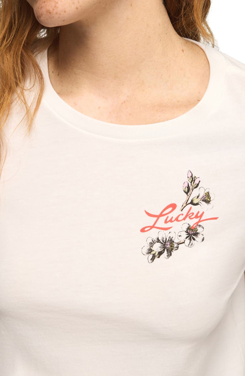 Lucky Brand Botanical Graphic T-Shirt, Alternate, color, Bright White