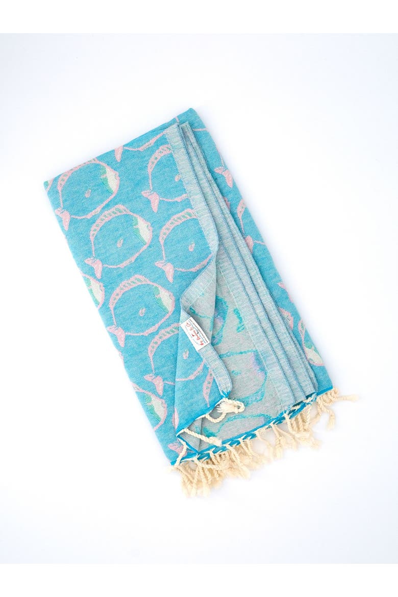 Oversized 37" x 71" Preppy Turkish Beach Towel by Ramus & Co, Alternate, color, Wild Horses