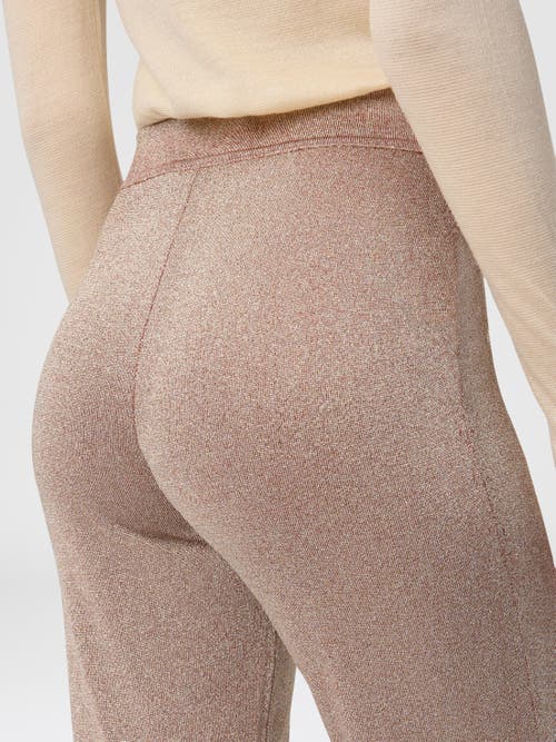 Missoni Straight Long Pants In Lamé In Neutral