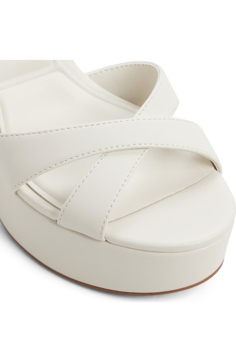 ALDO Rosine Ankle Strap Platform Sandal, Alternate, color, White/ Bone