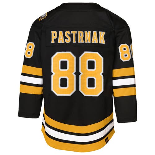 Outerstuff Toddler David Pastrnak Black Boston Bruins Home Replica Player Jersey In Black