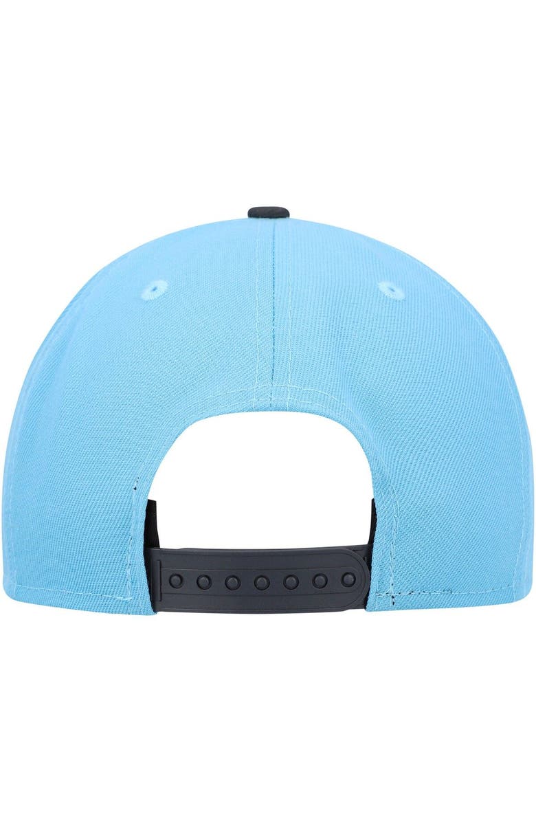New Era Men's New Era Turquoise/Charcoal Toronto Raptors Two-Tone 9FIFTY Snapback Hat, Alternate, color, 