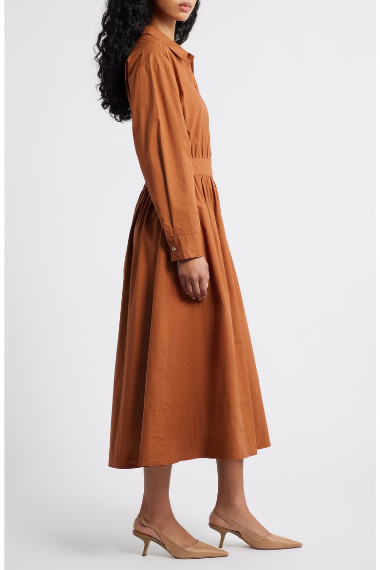 Long Sleeve Shirtdress, Alternate, color, RUST