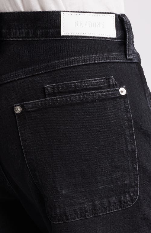 Re/done Straight Leg Painter Jeans In Black