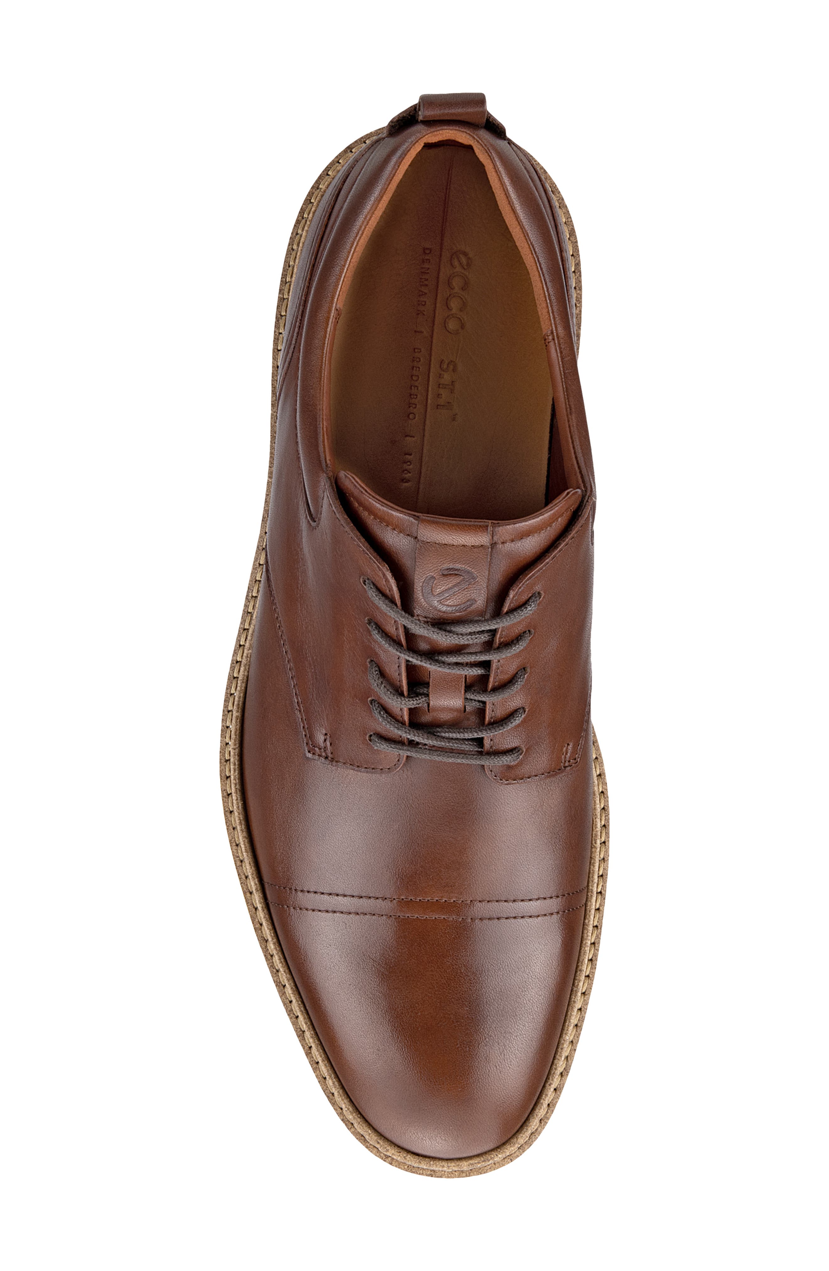ECCO ST.1 Hybrid Cap Toe Derby, Alternate, color, Cognac